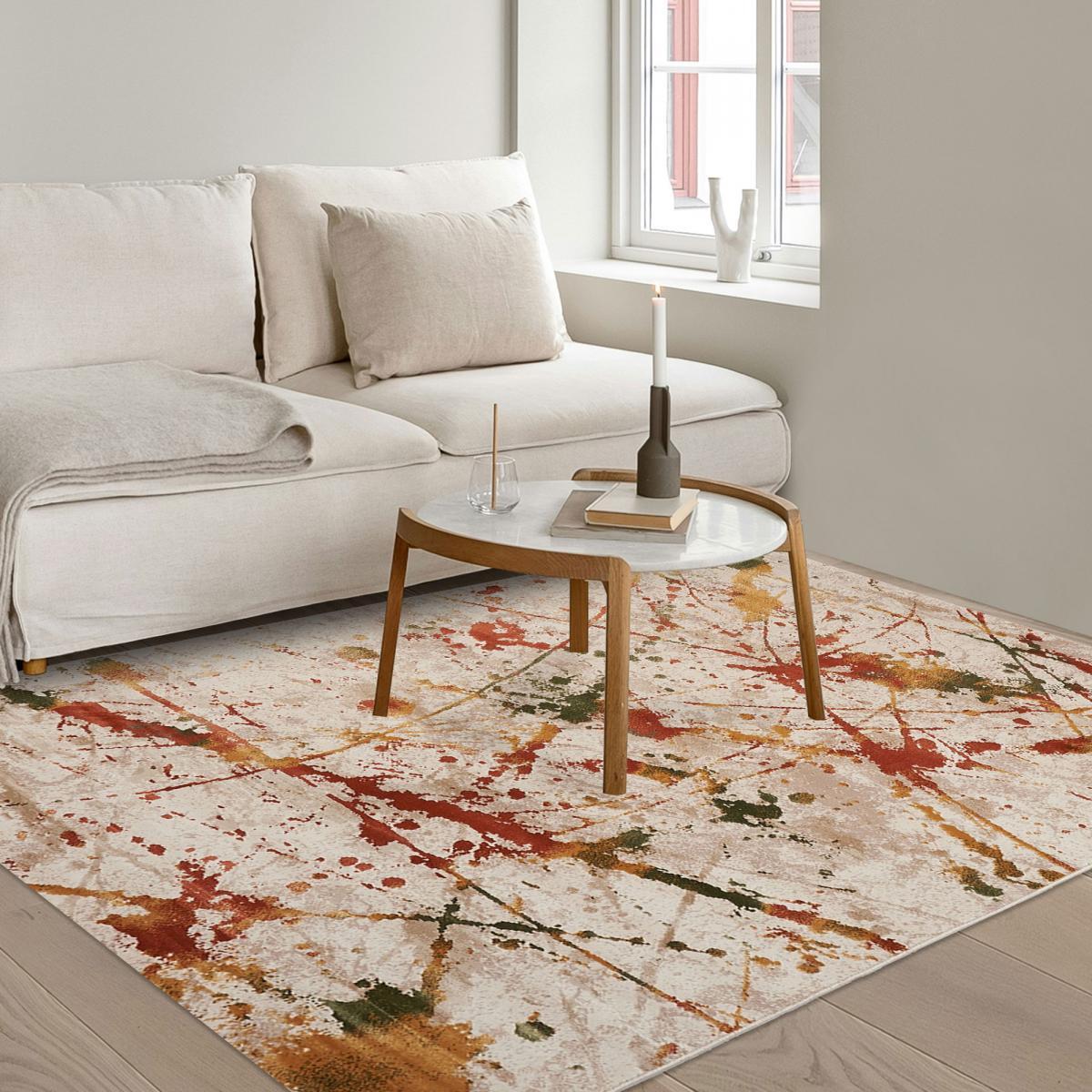 Tapis salon et chambre tissé motif ethnique BUBE