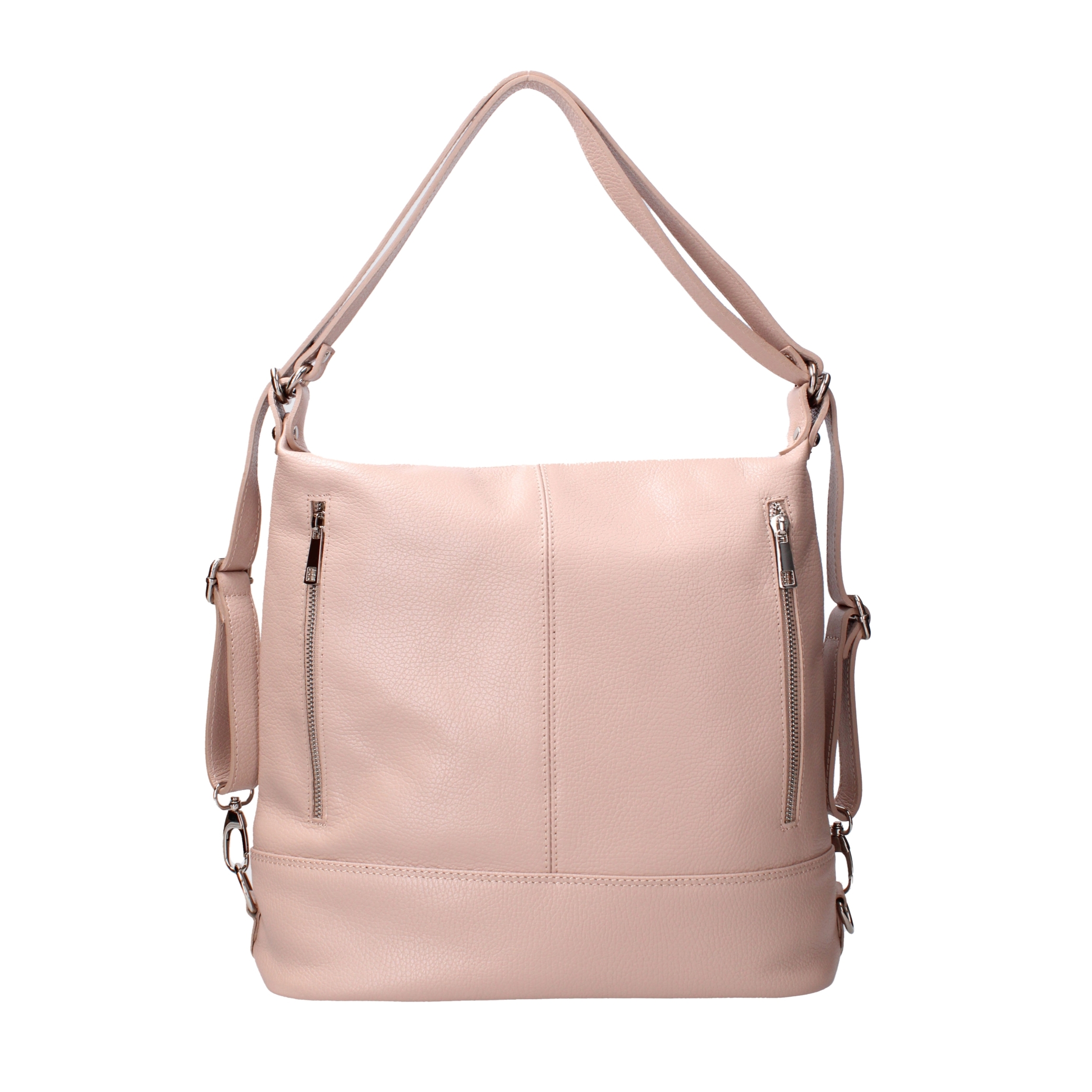 Borsa a spalla convertibile in zaino Anjelica da donna In Vera pelle Made in Italy 33x31x12 cm