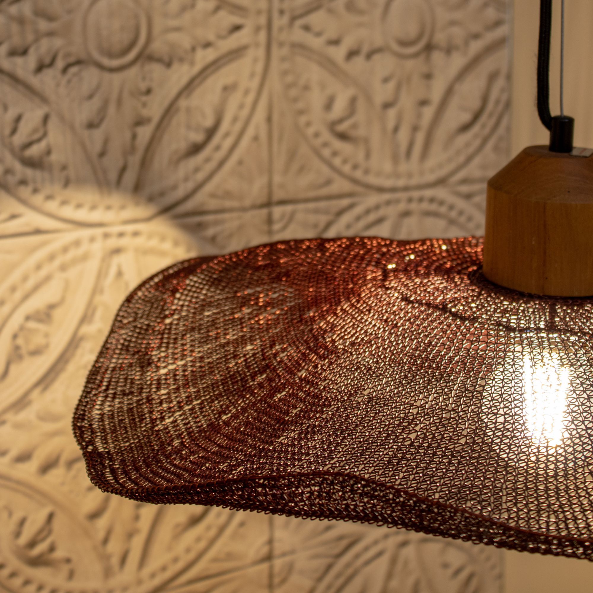 Suspension en cuivre crochetée à la main 45cm BOKOTA