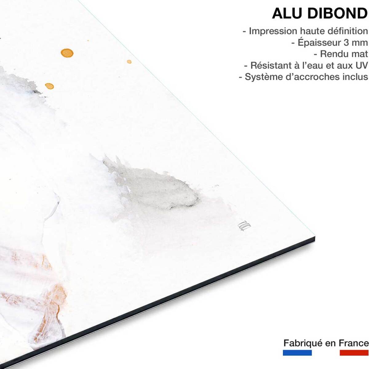 Tableau Ambre abtraite Tableau alu Dibond