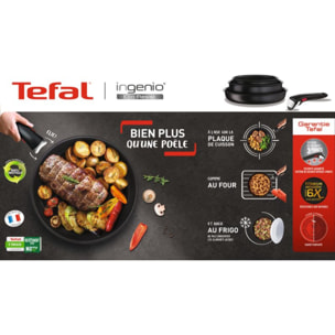 Batterie de cuisine TEFAL Ingenio Eco Resist 3 casseroles+poignée