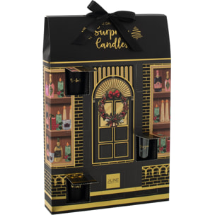 J-Line bougie parfumée Surprise Window - noir/mix - 12 bougies