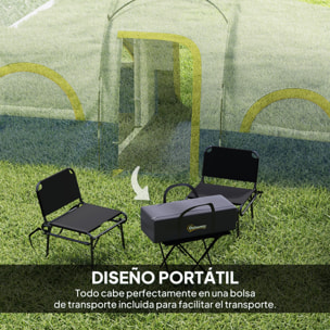 Tienda de Campaña Familiar tipo Túnel para de 4-6 Personas Impermeable 3000 mm Tienda de Camping Plegable con 2 Dormitorios Bolsa para Senderismo 435x251x195 cm Azul y Blanco