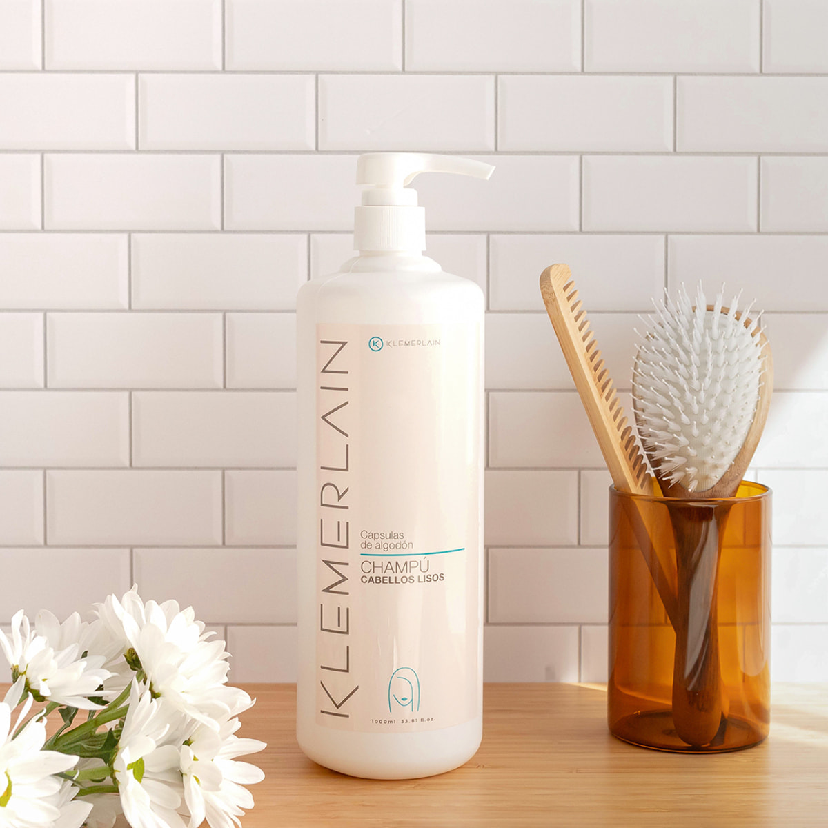 Klemerlain champú para cabellos lisos - 1000 ml