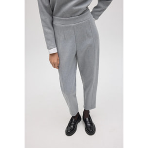 Pantaloni caldi slim fit con struttura grigia