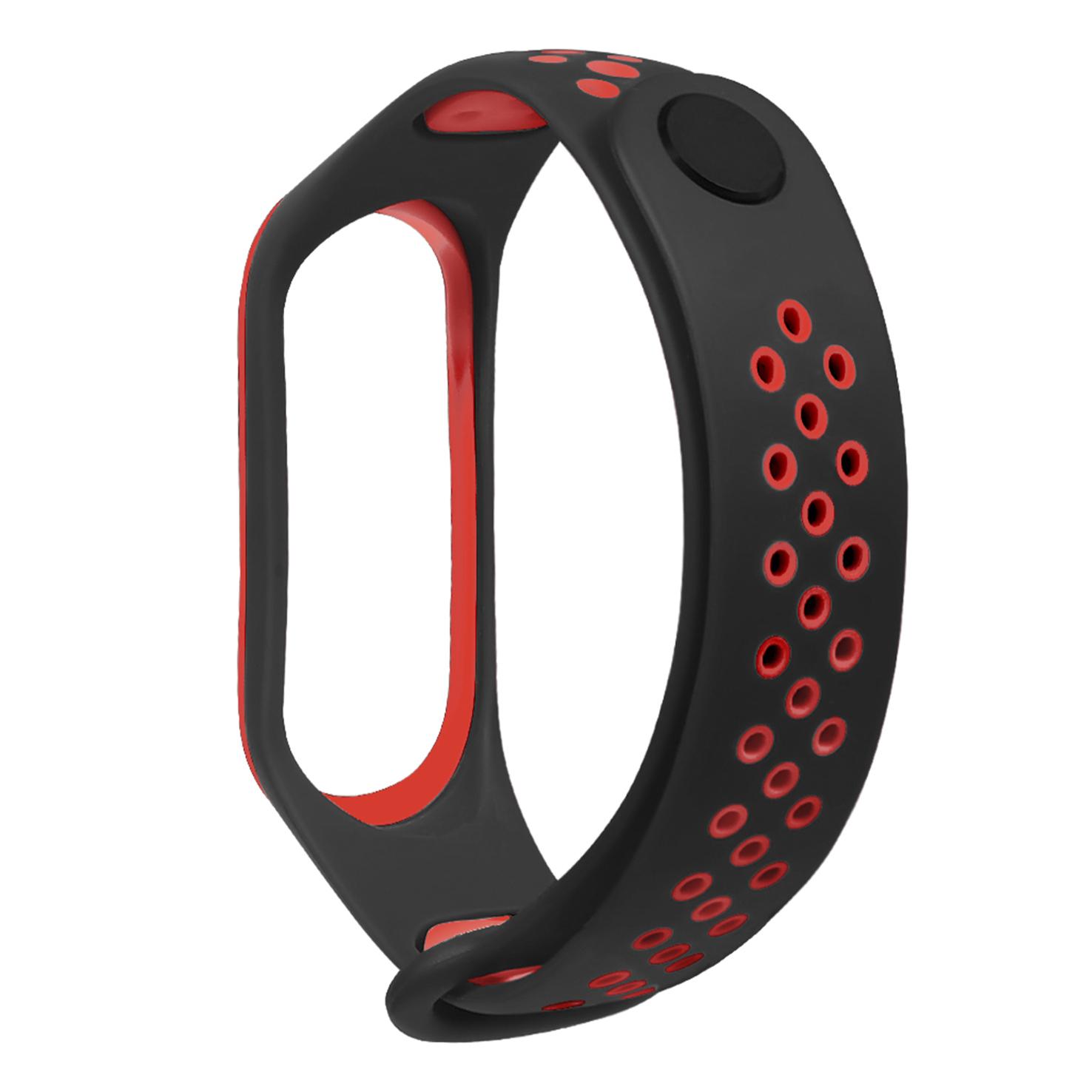 DAM Correa deportiva de silicona Compatible con Xiaomi Band 25x1x2 Cm. Color: Negro