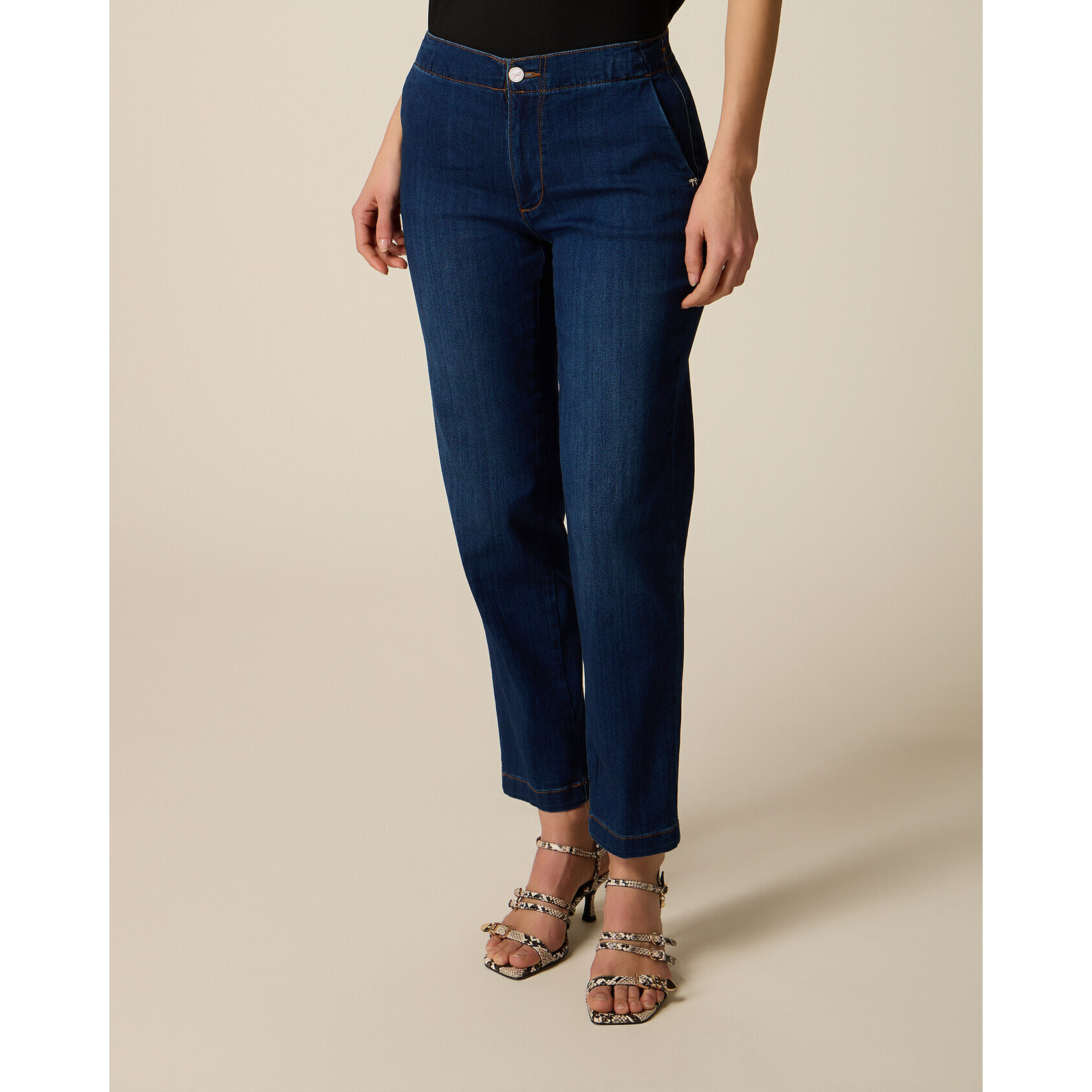 Oltre - Jeans chinos in denim - Blu