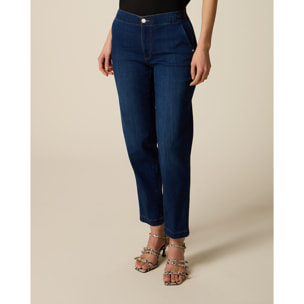 Oltre - Jeans chinos in denim - Blu