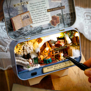 Paseos invernales. Maqueta 3D plegable, realista con gran detalle y luces led.