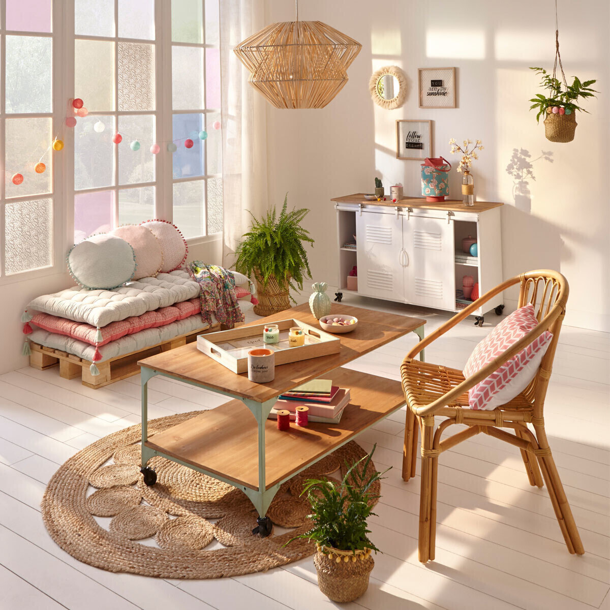 Suspension "Ludza" - rotin D45 cm