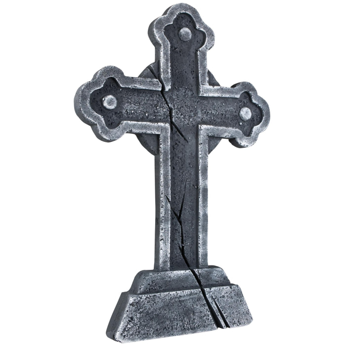 Decorazione Lapide Tombstone Cross 60x40cm Halloween