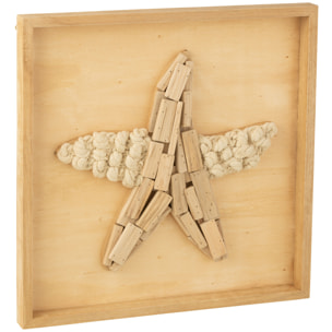 J-Line décoration murale Etoile De Mer - bois - naturel