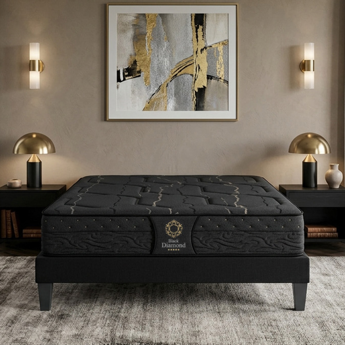 Matelas Hybride Black Diamond | Ressorts + Accueil Memoire de forme
