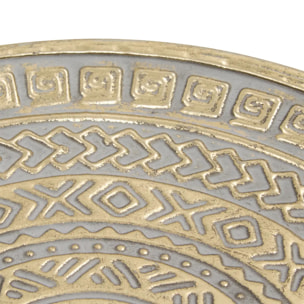 Lot de 3 plateaux ronds Samir en acier doré