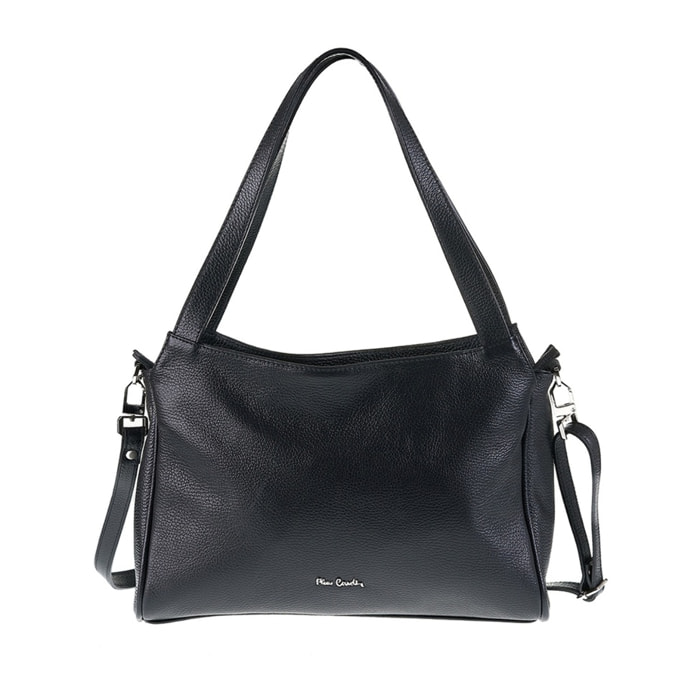 Borsa a spalla da donna Made in Italy - Modello Celeste Chic - 100% pelle - 36.0 x 24.0 x 10.0 cm