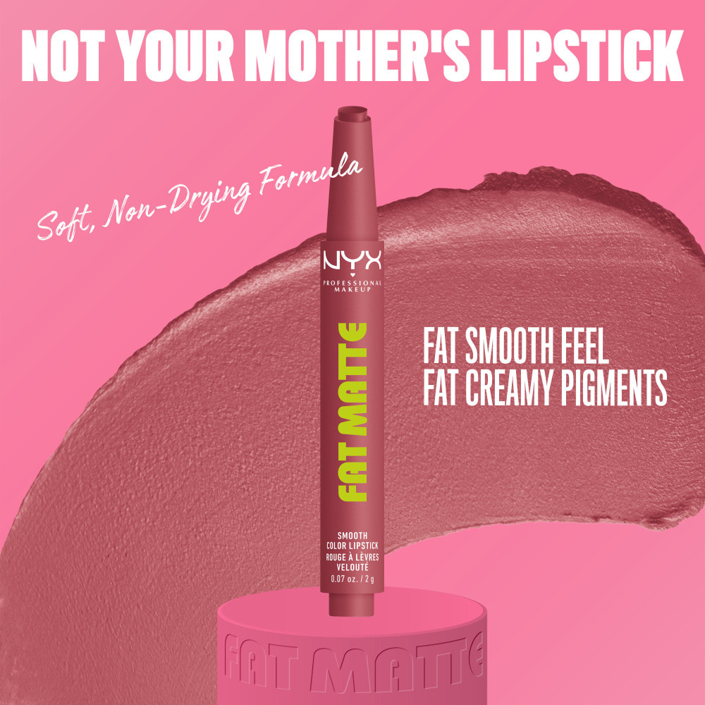 NYX Professional Makeup Fat Matte Rouge à Lèvres Mat Crémeux Blush Blanket