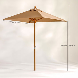 Parasol en aluminium et toile taupe 200cm COMETE