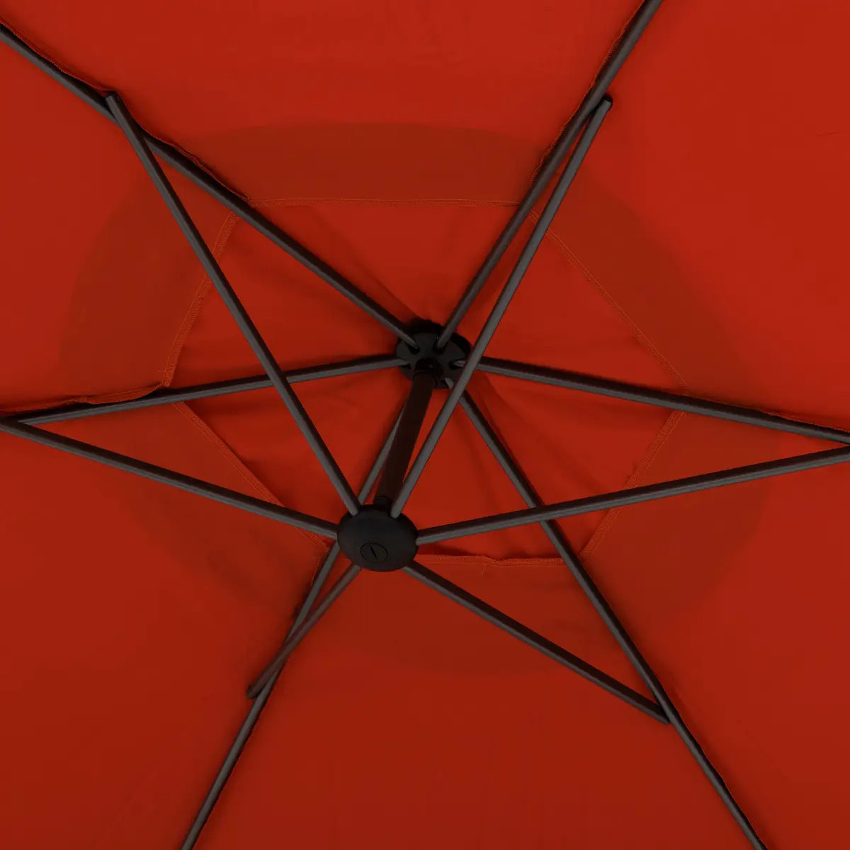 Parasol déporté rond "Manoa" Ambre 3m en aluminium acier et polyester