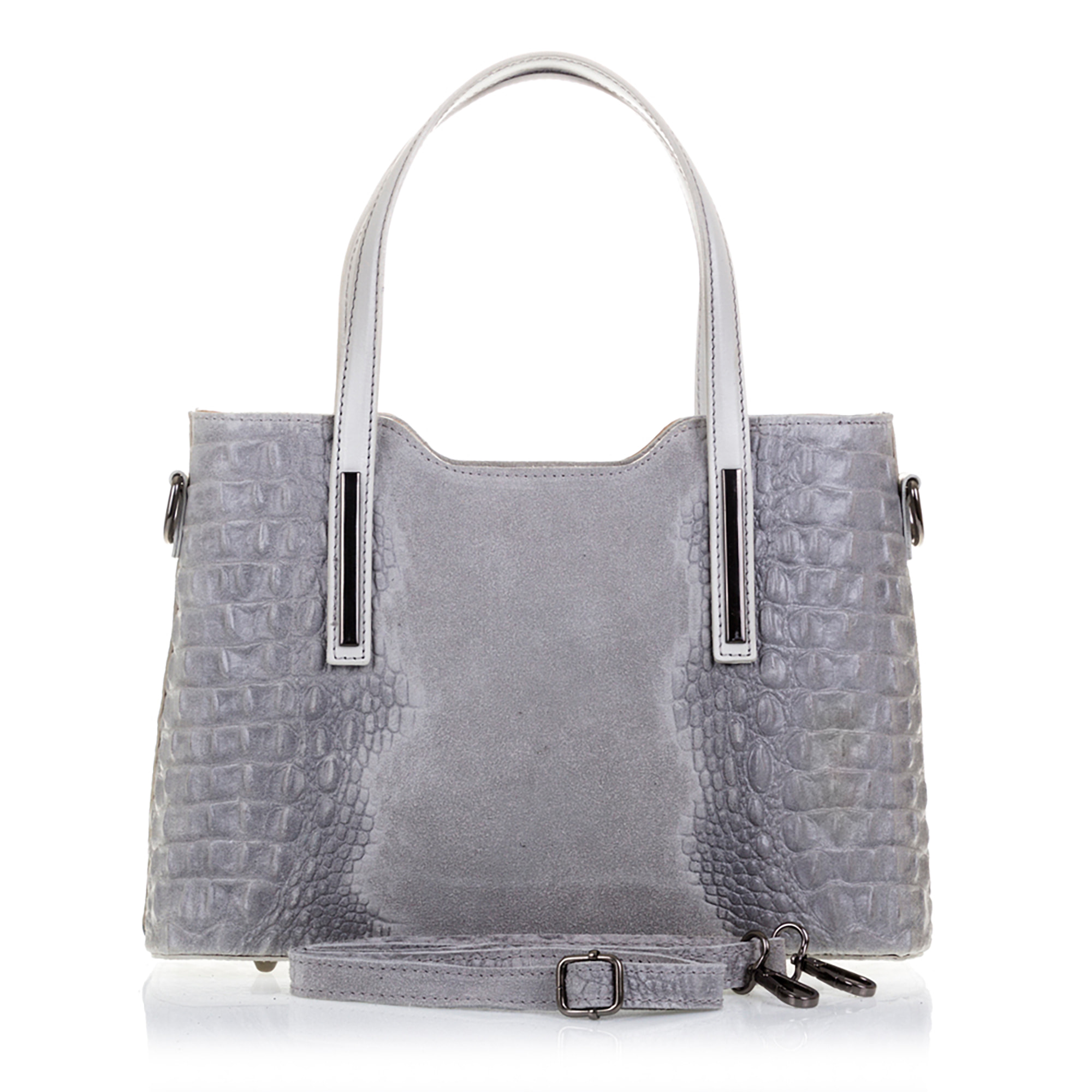 Fiesole Borsa tote Donna.Pelle autentica Scamosciata Inciso Coccodrillo