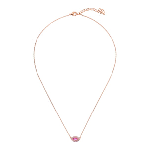 Collana Catena Forzatina con Pendente Marquise in Cubic Zirconia Rosa