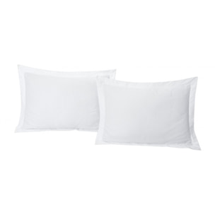 Lot de 2 taies d'oreiller satin de coton rayé