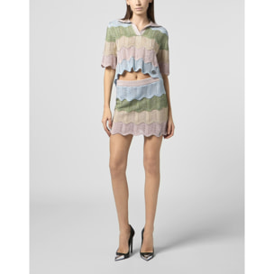 PHILIPP PLEIN Mini Skirt Color Wave