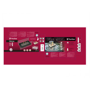 Chimenea de etanol de sobremesa en acero inox ONIROS INOX PURLINE