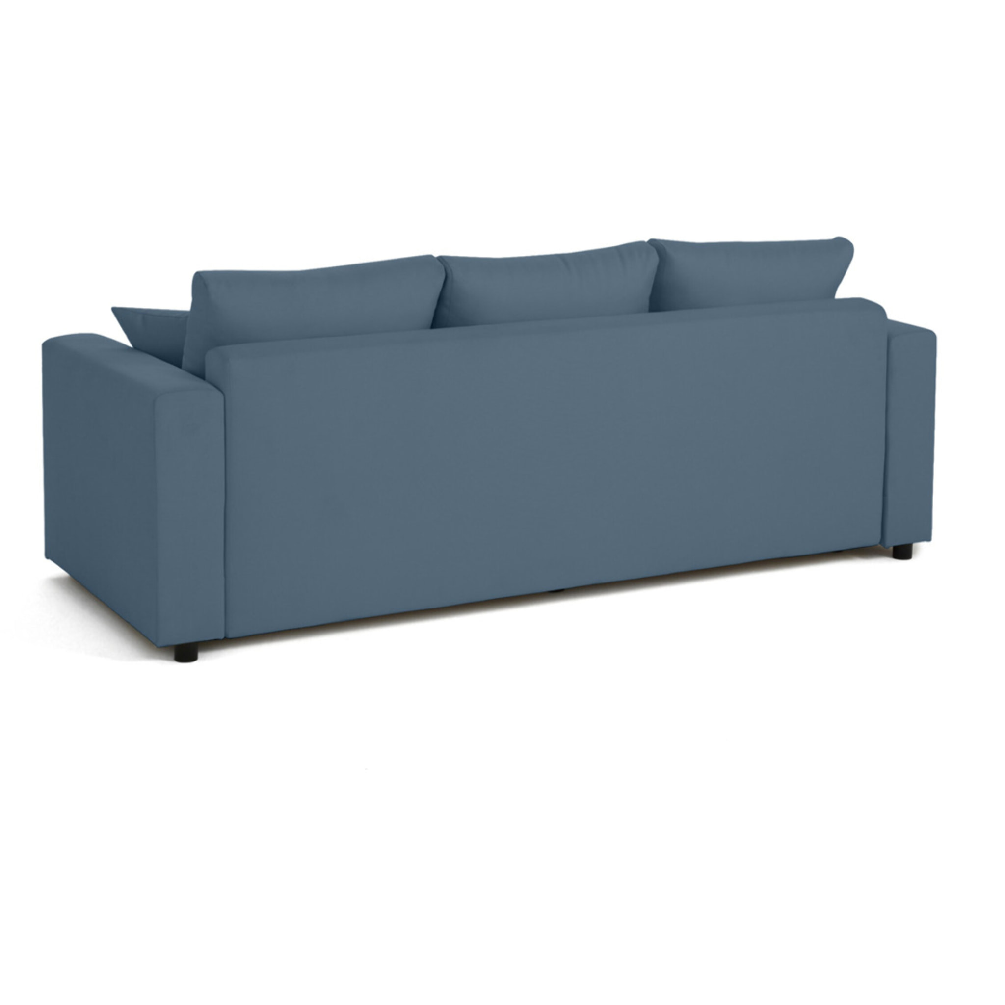 Regala - canapé 3 places - convertible avec coffre - en tissu - Bleu Ardoise