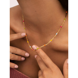 Collar Fine Enamel Colors Baño Oro