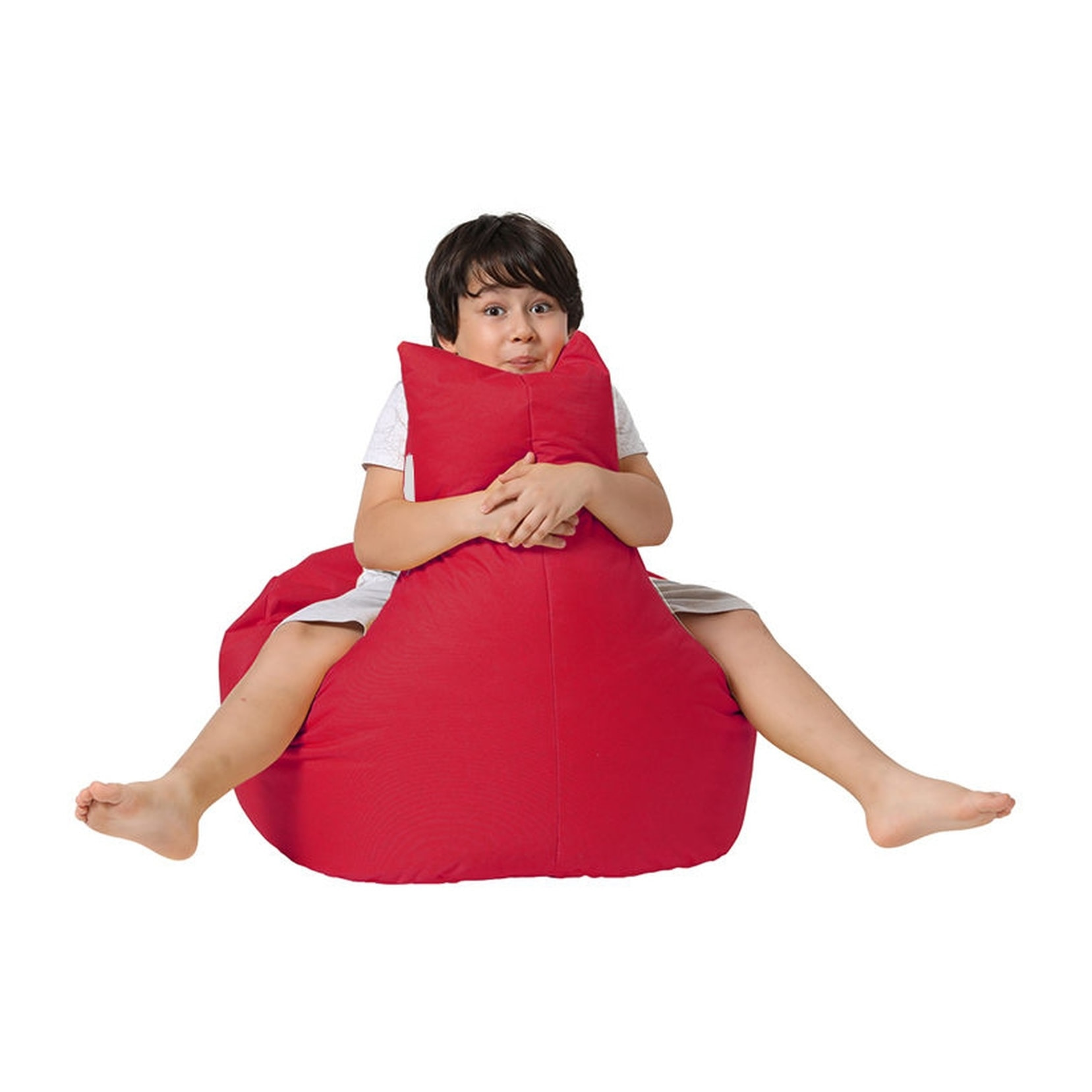 Sillón-puf rojo