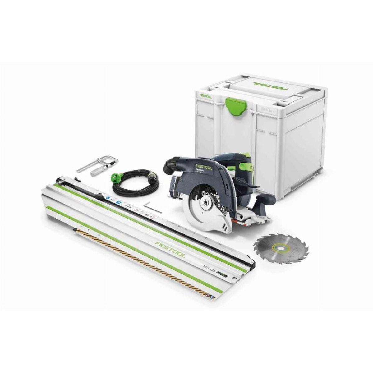 Scie circulaire portative FESTOOL HK 55 EB-Plus + Rail de guidage FSK 420 et lame de scie Ø 160 mm - 576131