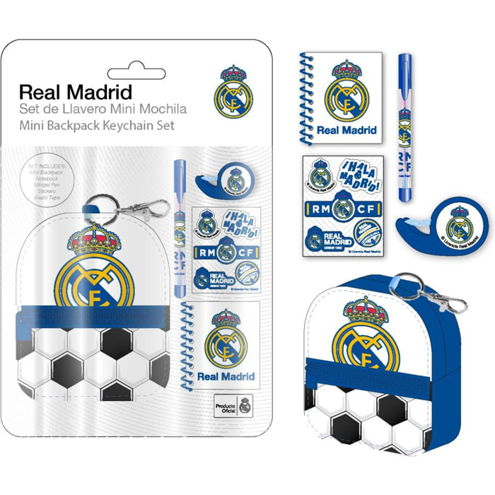 Set De Papelería Minimochila Real Madrid