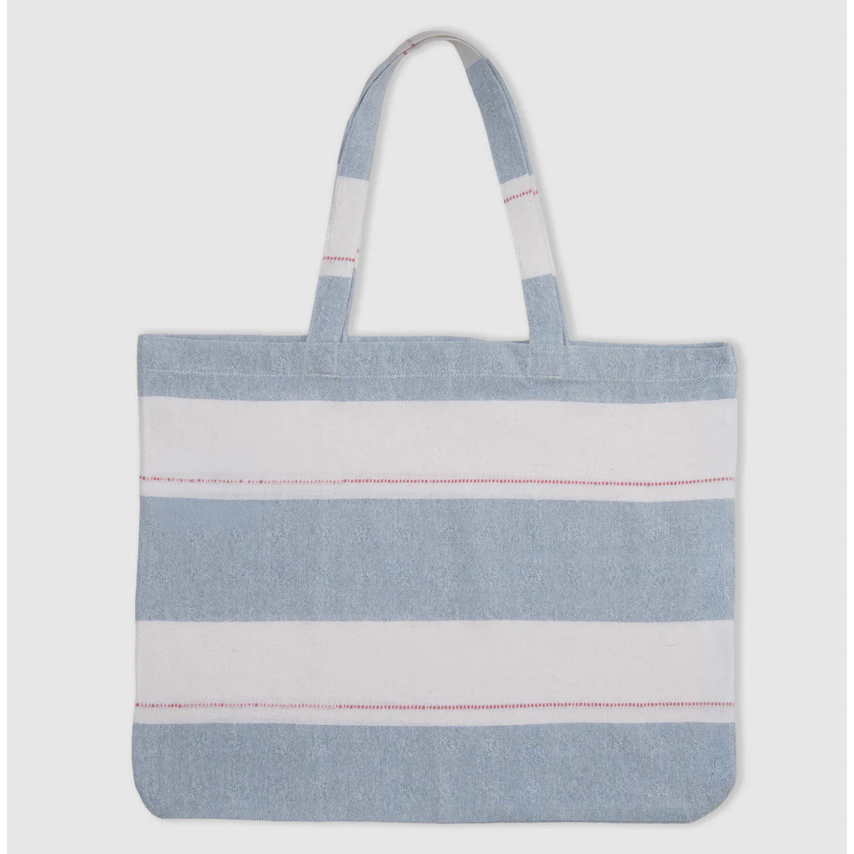 Pack bolso + toalla pareo algodón raya oria índigo