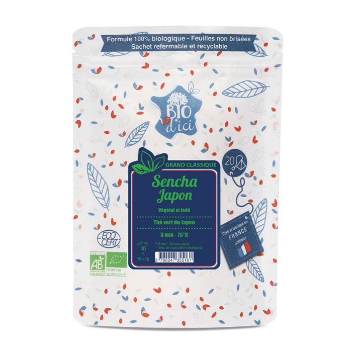 Thé vert Bio Sencha Japon - Infusettes 20x2g
