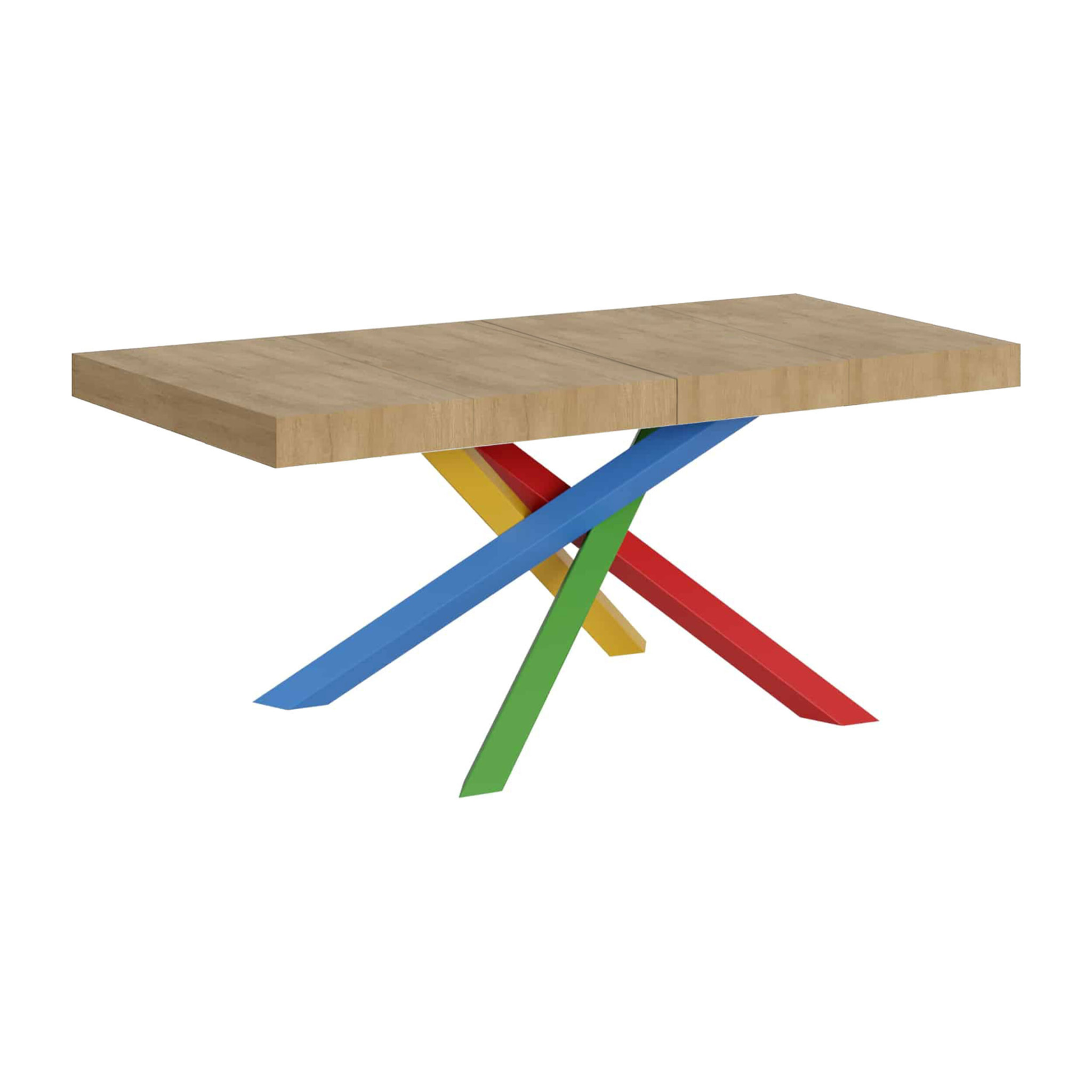 Table extensible 90x140/244 cm Volantis Premium Chêne Nature cadre 4/B