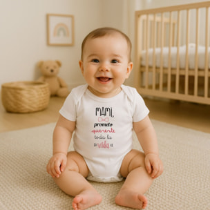 Body bebé frases manga corta hombro
