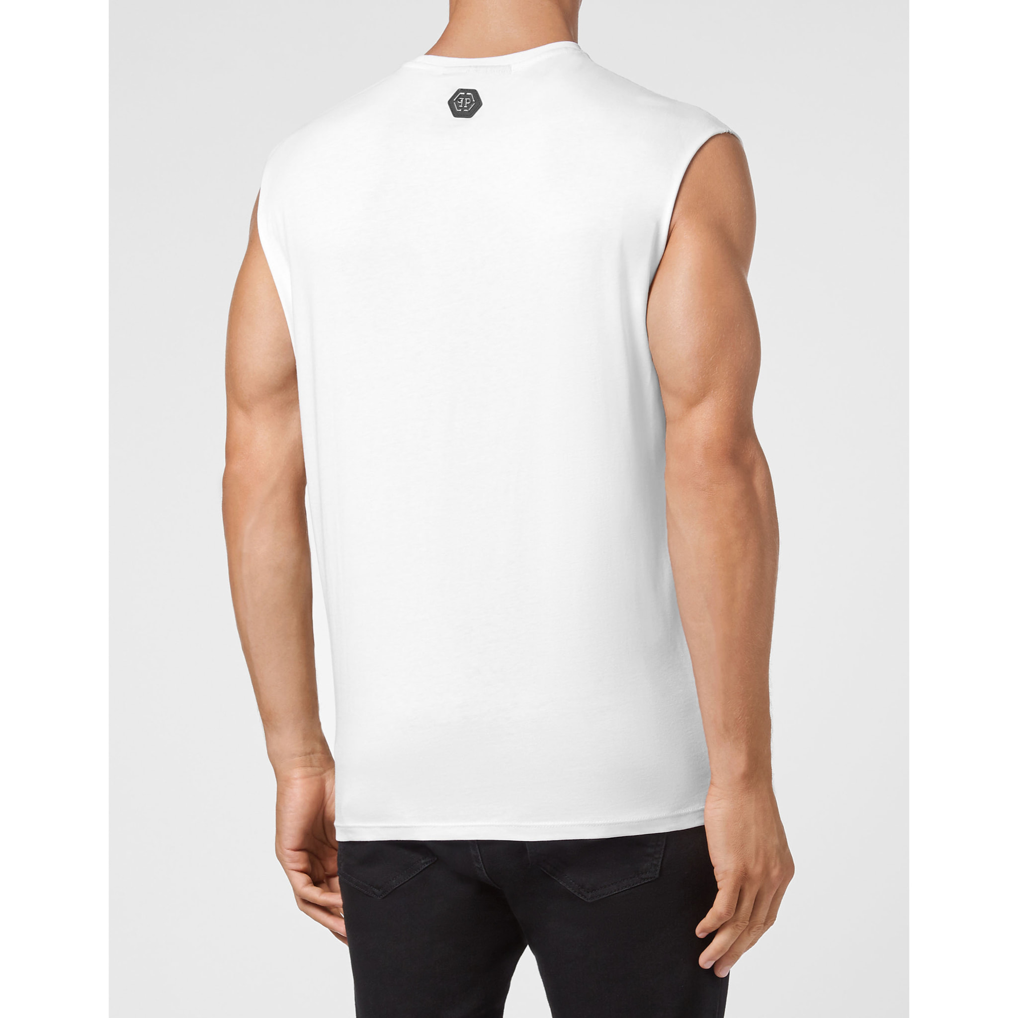 PHILIPP PLEIN Tank top Padding Details Hexagon