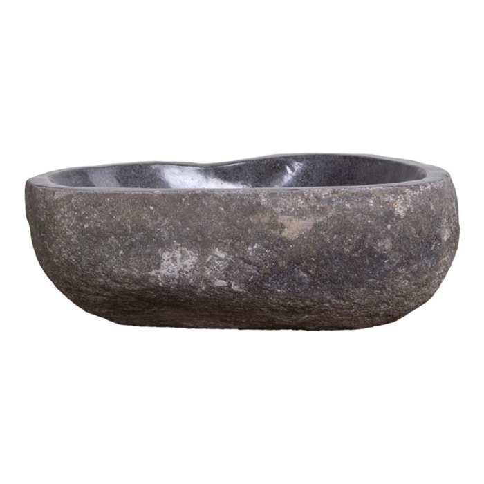 Lavabo in pietra di fiume Donau — effetto naturale 35x40x15 cm