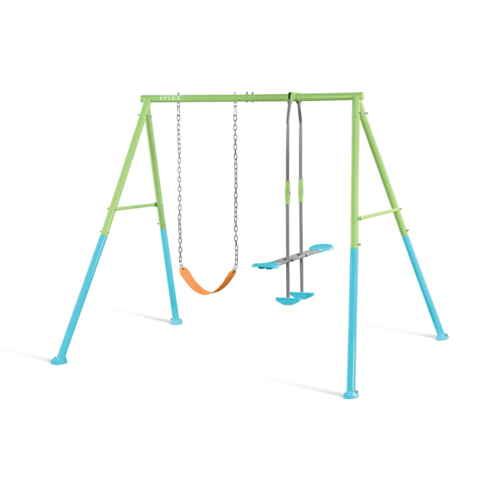 Intex Altalena Swing Set Colorata, Seggiolino e Dondolo, 249x249x203 cm