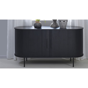 Buffet bois noir alba 140x45cm