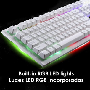 Pack gaming G20 de teclado y ratón con luces RGB. Ratón 1600dpi.