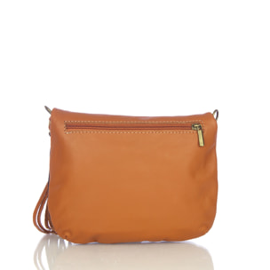 FIRENZE ARTEGIANI Borsa a Spalla da Donna Ancona Vera Pelle Sauvage Made in Italy 21,5x4x17 Cm. Colore nero