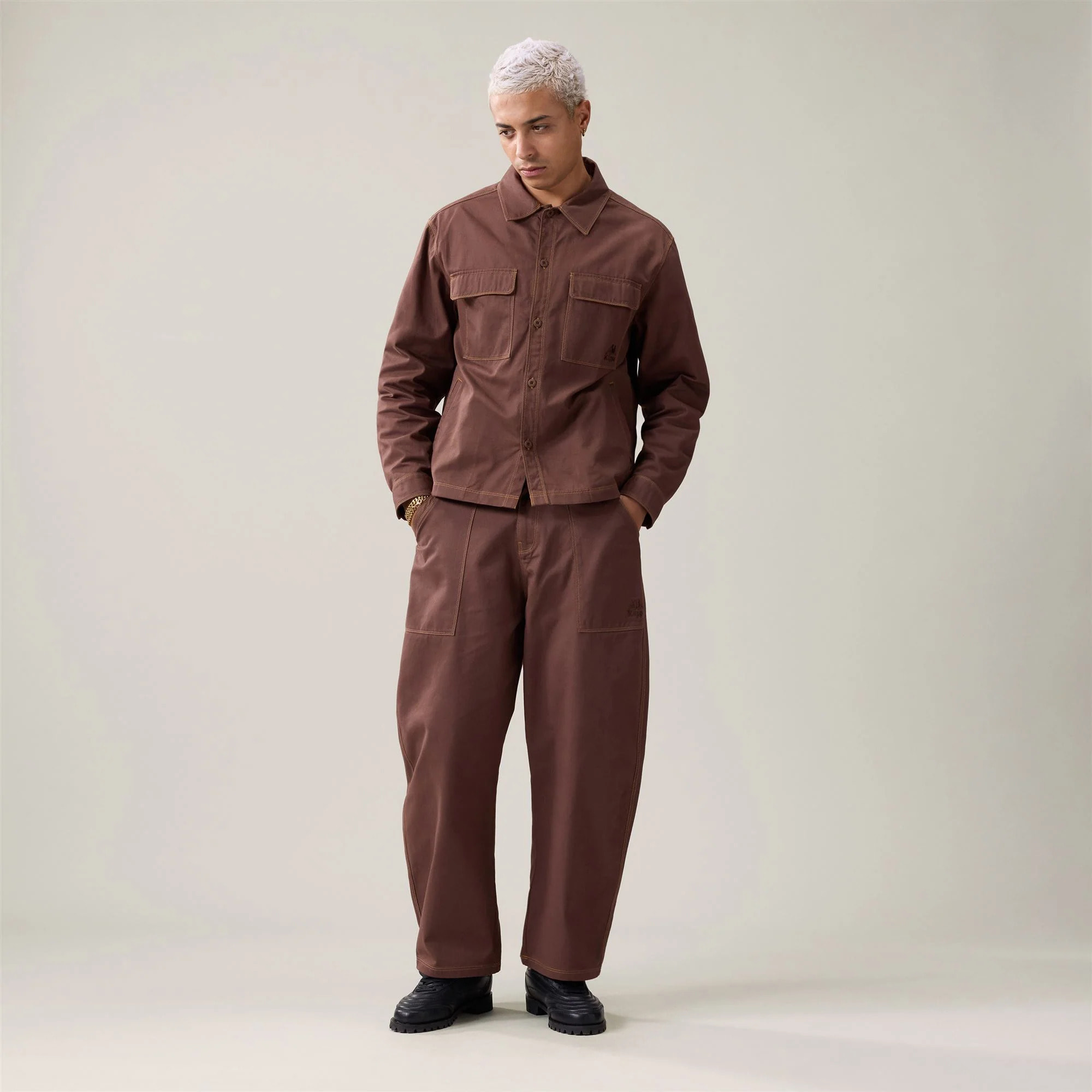 Kappa - Camisas De Abrigo Hombre Marrón - Authentic Olivio