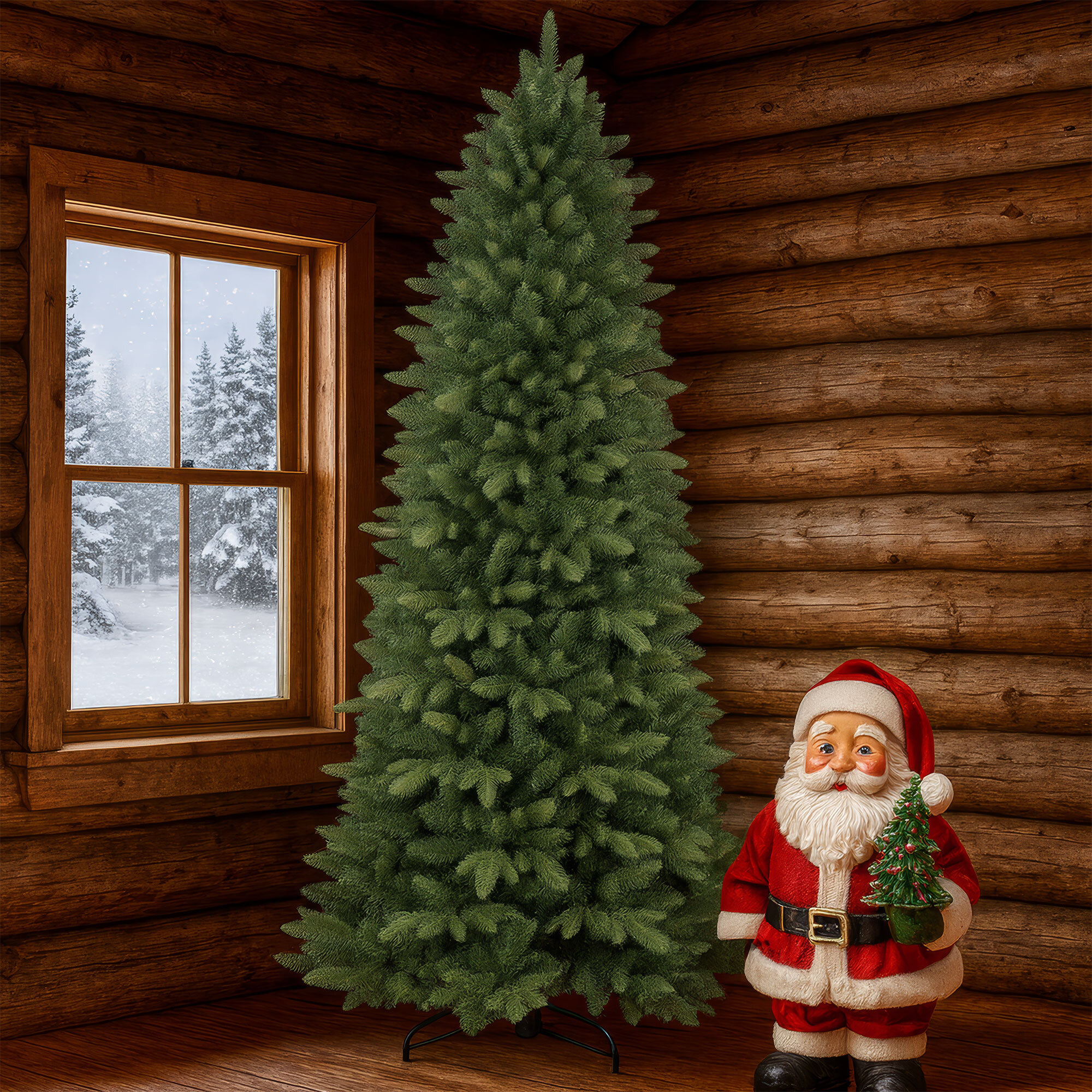 Venus - Albero di Natale effetto realistico in PE e PVC ø116x240H, 1709 Punte