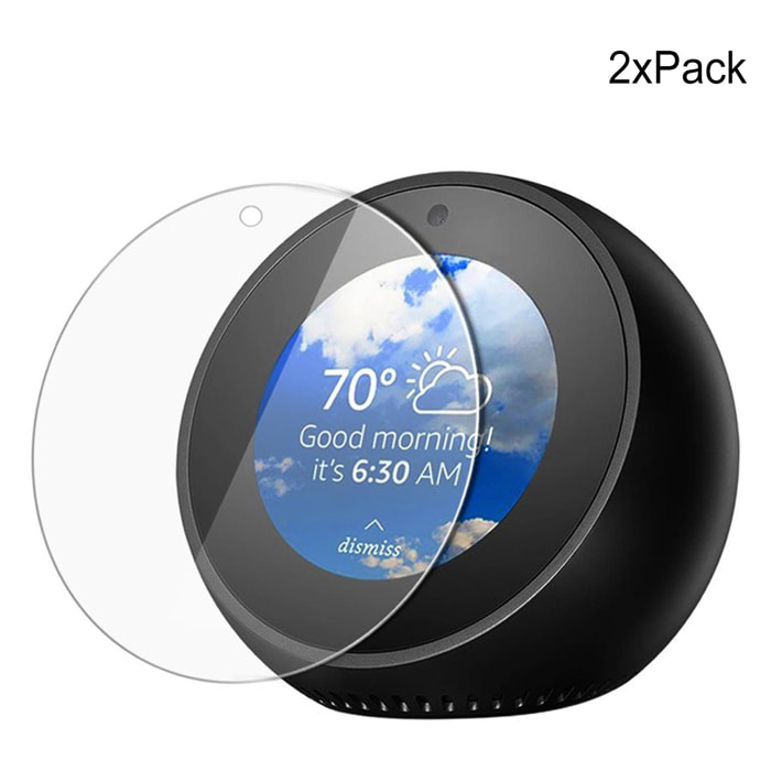 2 Protectores de pantalla de cristal para Amazon Echo Spot