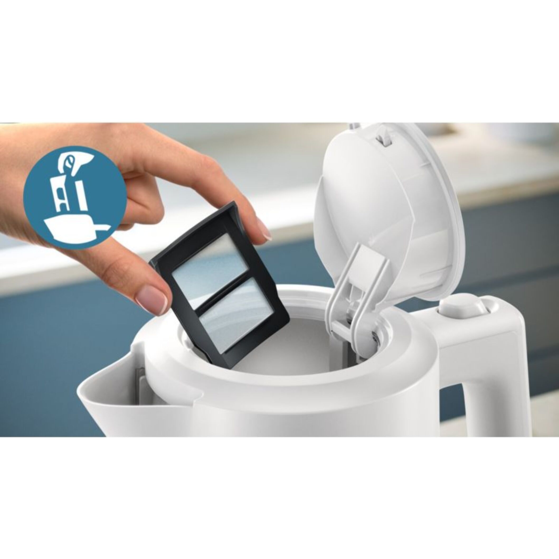 Bouilloire PHILIPS HD9411/00 Bouilloire électrique blanche Série 3000 1.7L, 2200W