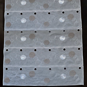 Modulable brodé de guirlandes circulaires - Taupe
