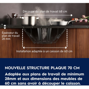Plaque induction aspirante ELECTROLUX KCC73443CZ SaphirMatt
