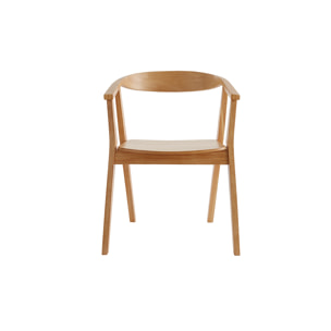 Chaises scandinaves en bois clair massif (lot de 2) BAHIA