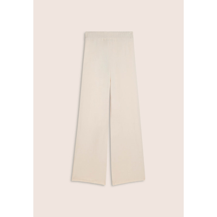 Pantalone donna wide leg in tricot
